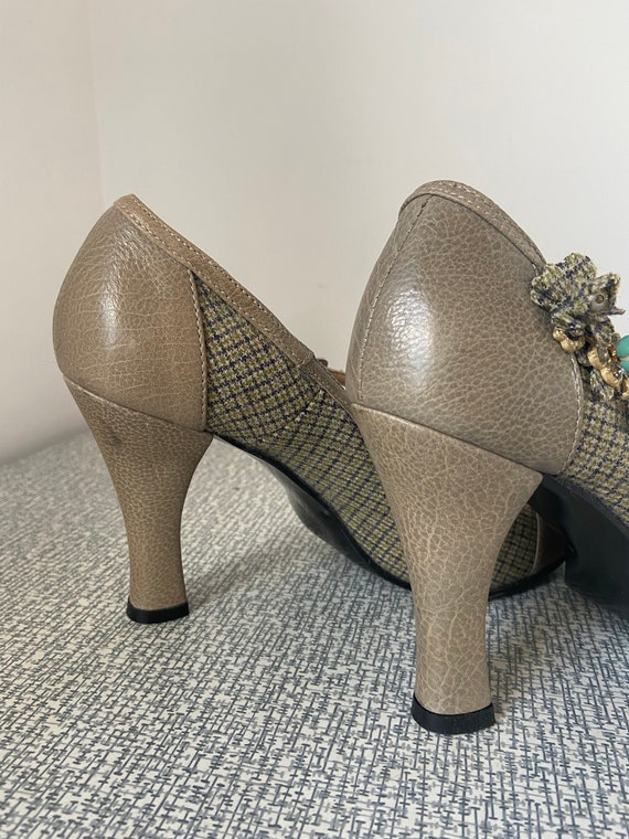 Tweed Heels, Size 38, Women's Heels, Unique Shoes… - image 5