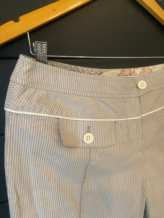 Vintage Capri Pants, Size 8, Pinstripe Pants, Kha… - image 6