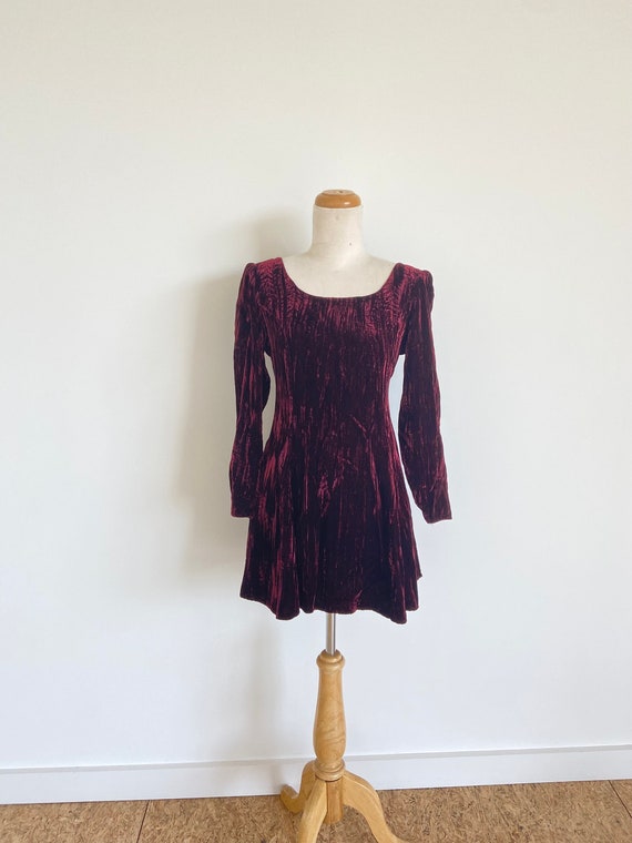 Custom Velvet Dress, 90's Dress, handmade prom, Bu