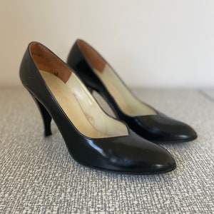 Charles Jourdan 80&#39;s Vintage Black Heels, Women&#39;s Heels, Black Shoes, Women&#39;s Shoes, Heels, Black Pumps, Vintage Pumps, Vintage Fashion