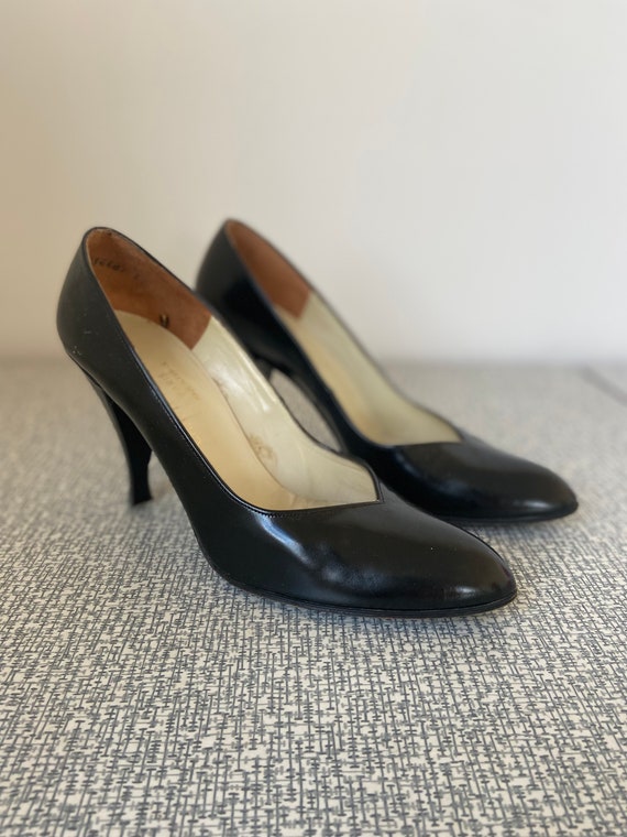 Charles Jourdan 80's Vintage Black Heels, Women's 