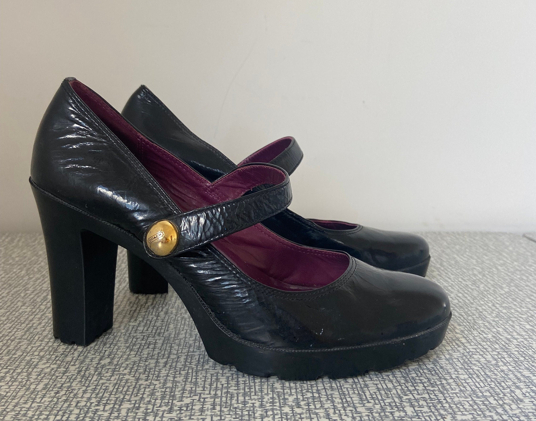 Vintage Coach Black Leather Heels 90's Heels Patent - Etsy Australia Vintage Coach Black Leather Heels 90's Heels Patent - Etsy Australia