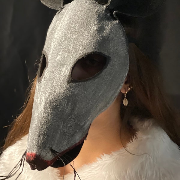 Creepy Cute Possum Mask - Adult Halloween, Masquerade, Cosplay Costume Masks for Photo Shoots, Videos - Rat, Mouse, Rodent Mask