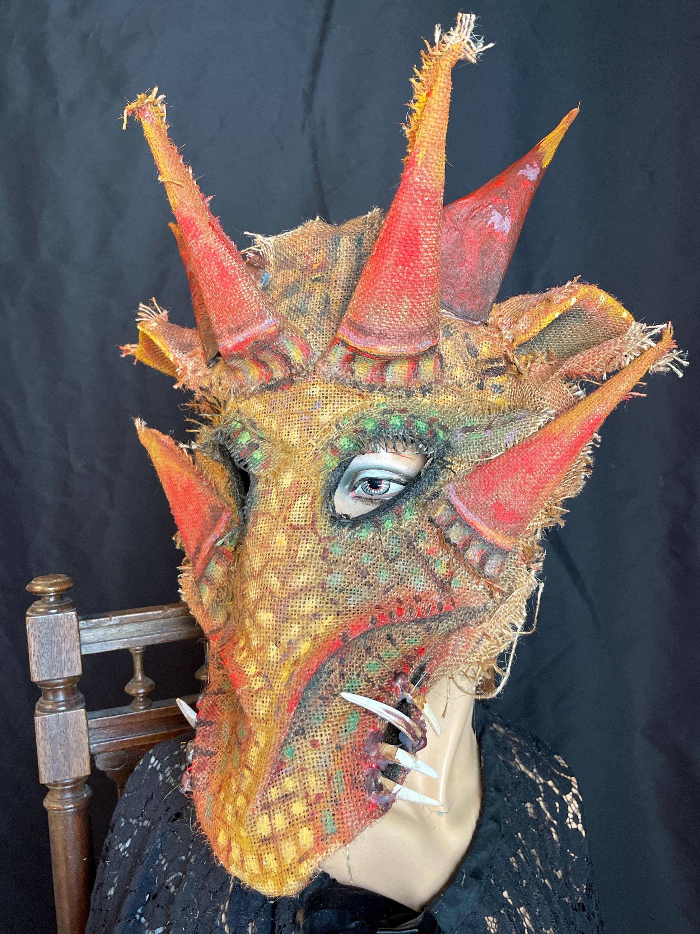 Dragon Mask - Crocodile Masquerade Mask for Halloween, New Year