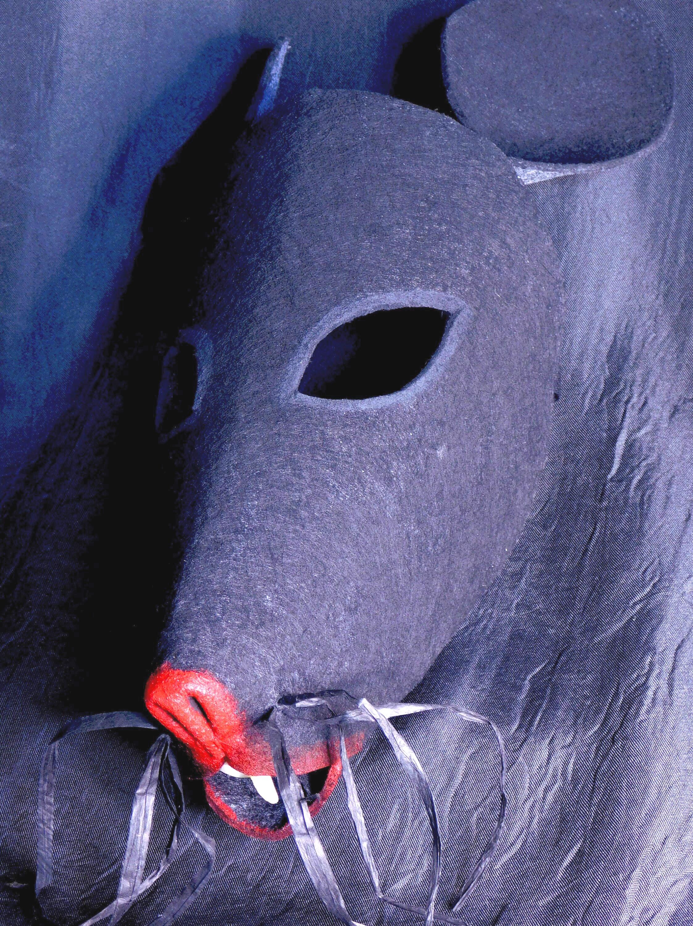 Rodent Mask Black Rat Mask - Halloween, Masquerade, Creepy-cute Costume Prop for ...