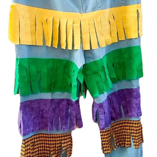 Traditional Cajun Mardi Gras Chemise - Authentic Chicken shops Chase Outfit - Cajun Mardi Gras Costume - Mardi Gras Masquerade Mummers Suit - XLG