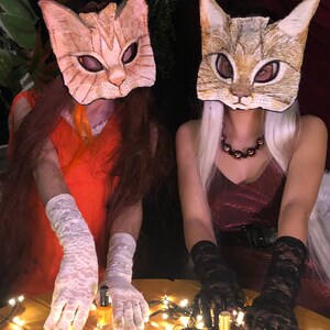 Maschera da gatto - Maschera da animale - Maschere per adulti o bambini - Personalizzate - Realizzate su ordinazione - Scegli il tuo colore - Accessori personalizzati