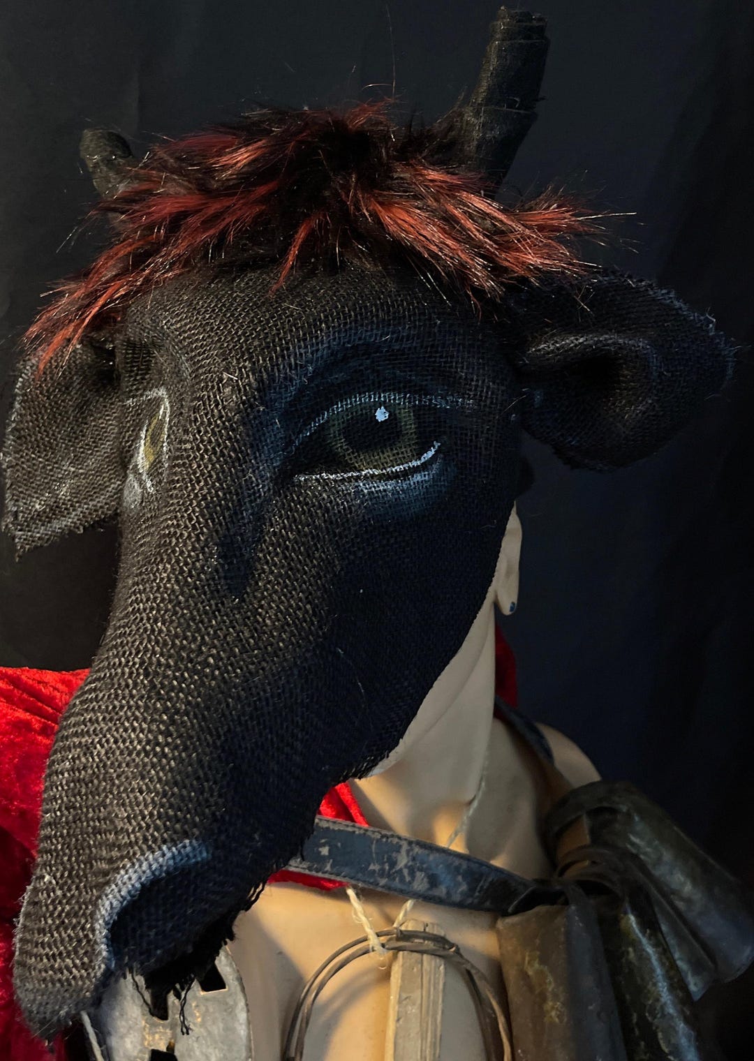 Goat Mask, Adult Halloween Costume - Cosplay, Larp, Folk Horror ...