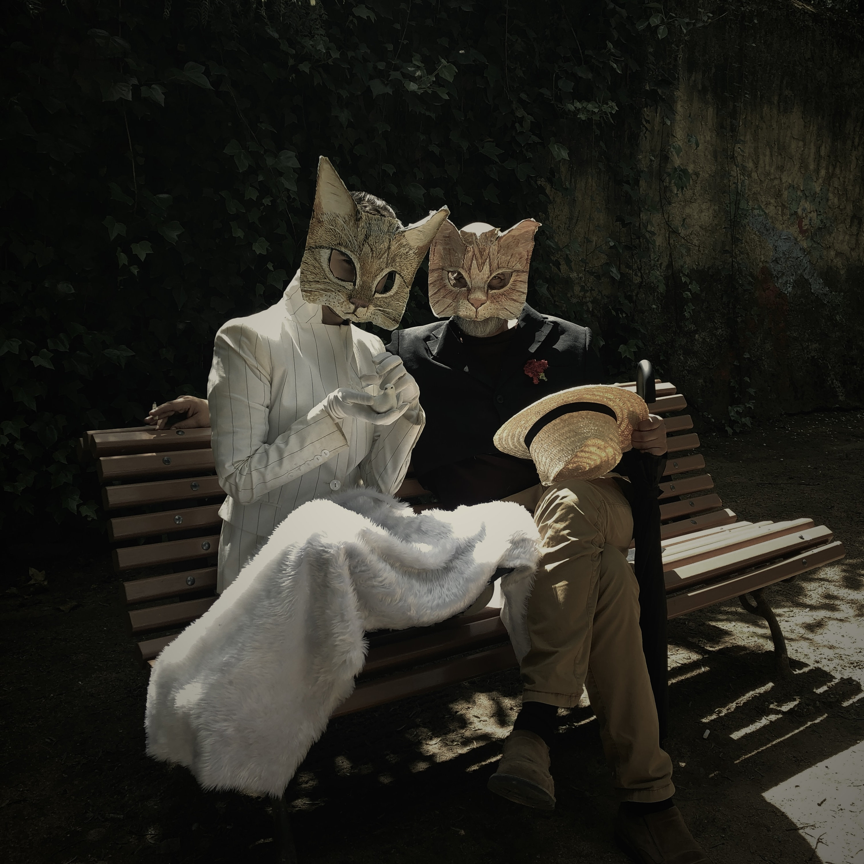Cat mask,Fantasy cat costume, ORIGINAL. Cat costume, Romantic Cat, Paper  Mache