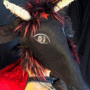 Handmade Goat Mask: Devil, Demon, Baphomet - Adult Costume Prop