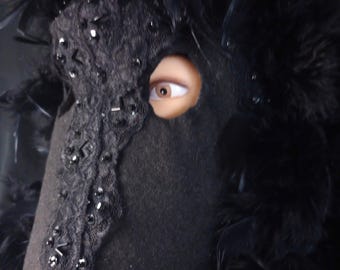 Raven Mask: Goth Crow Costume, Masquerade Photo Prop