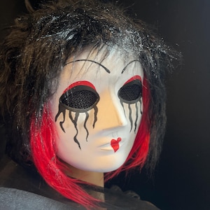 Goth Doll Masks for Halloween Costumes, Masquerade - Custom Handmade Props - Creepy Scary Mask