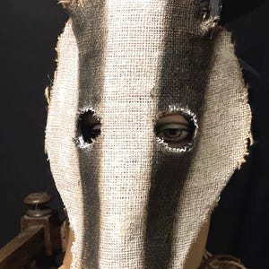 Badger Mask: Eco-Felt & Burlap Animal Masquerade Costume