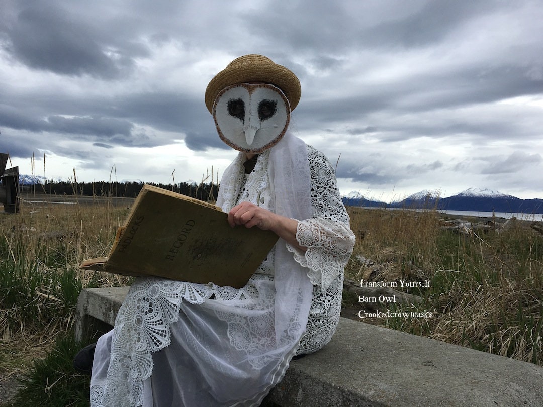 Barn Owl Masks Papier-mâché Bird Masks Creepy Animal Masks Handmade Movie  Props - Etsy