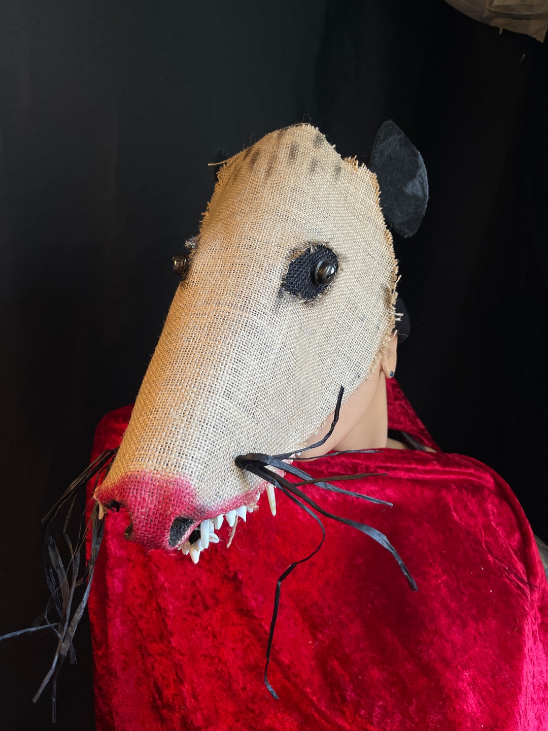 Creepy Cute Opossum Possum Mask Adult Halloween, Masquerade, Cosplay Costume Masks for Photo