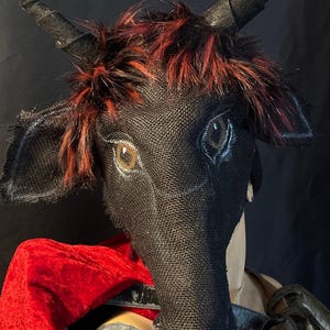 Handmade Goat Mask: Adult Halloween Costume, Cosplay Prop
