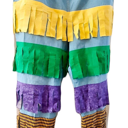 Traditional Cajun Mardi Gras Chemise - Authentic Chicken shops Chase Outfit - Cajun Mardi Gras Costume - Mardi Gras Masquerade Mummers Suit - XLG