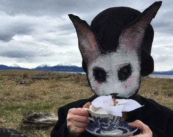 Bunny Rabbit Mask for Halloween, Costume Parties, Masquerades - Photo and Video Props