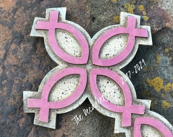 Pink Jesus Fish Ichthys Fish Sign - Etsy