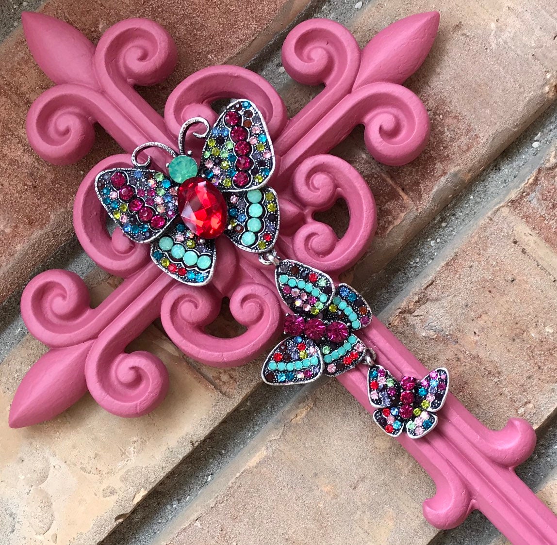 WALL CROSS DECOR Fleur De Lis Wall Decor Wall Crosses For | Etsy