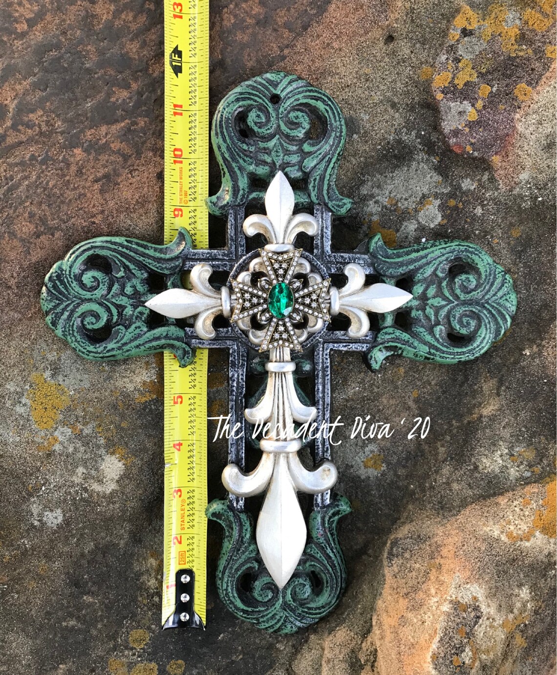 WALL CROSS DECOR Fleur De Lis Wall Decor Wall Crosses For | Etsy