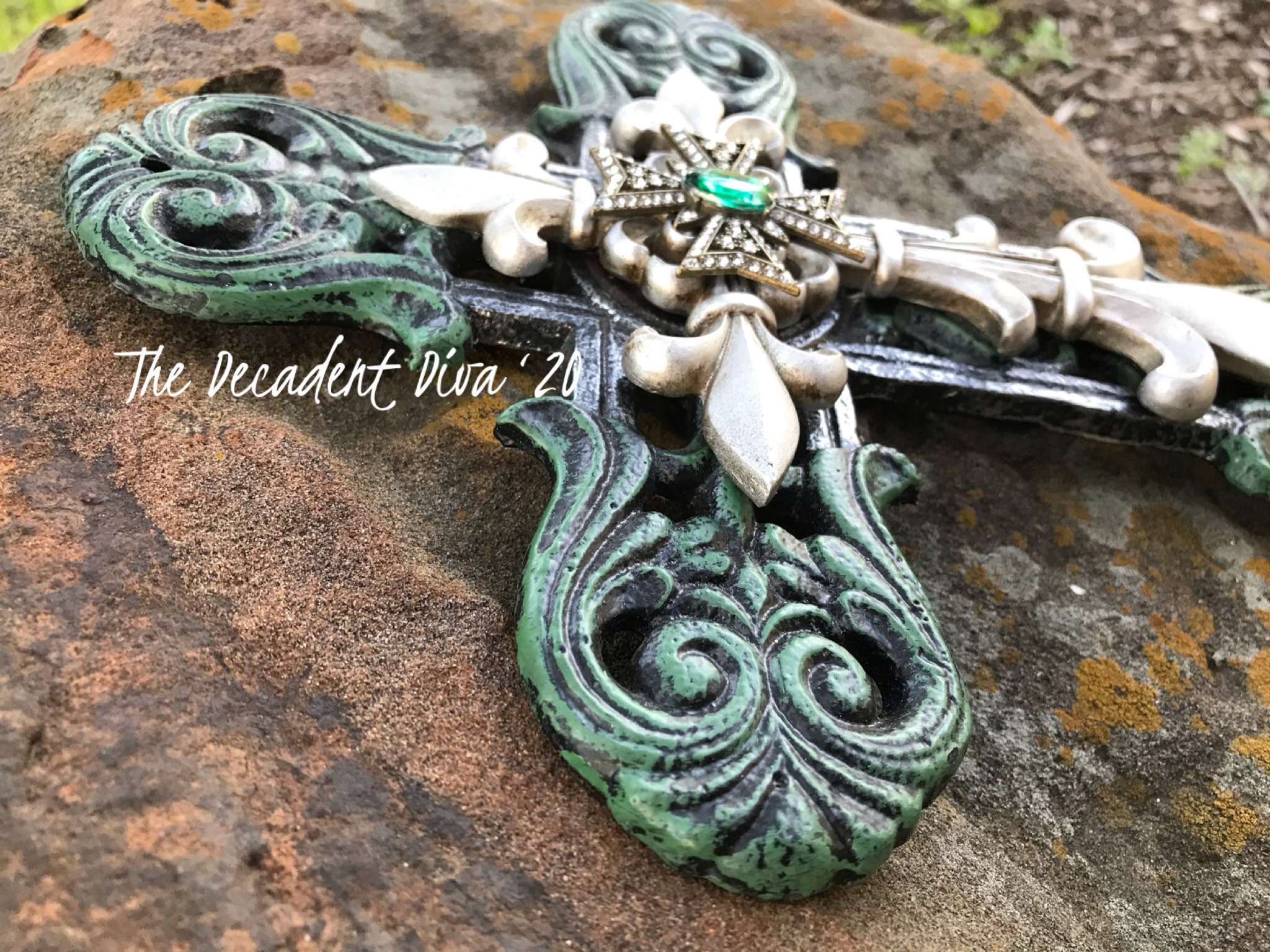 WALL CROSS DECOR Fleur De Lis Wall Decor Wall Crosses for | Etsy