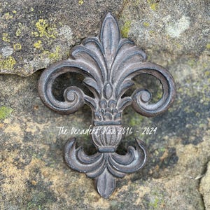 Fleur De Lis, Metal Wall Decor, Cast Iron Wall Decor, Kitchen Wall Art, Office Decor, Metal Art, Yard Art, Outdoor Decor, Cast Iron Wall Art