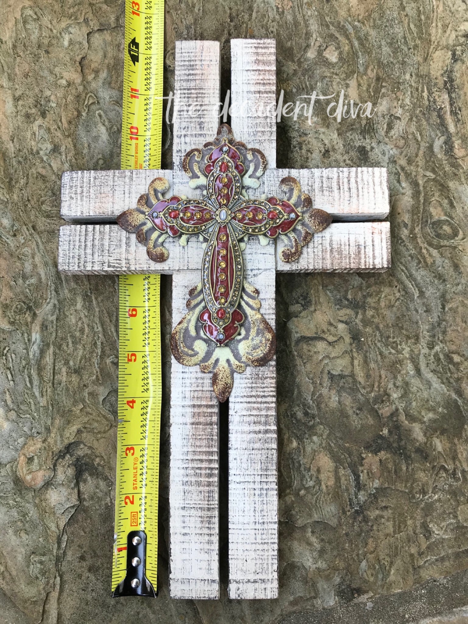 WALL CROSS DECOR Fleur De Lis Wall Decor Wall Crosses for | Etsy