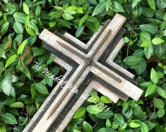 Wall Cross, Wood Cross, Metal Cross, Cross, Nail Cross, Crucifix Wall, Cross Wall Decor, Handmade, Christian Gift, Gifts For, Mothers Day