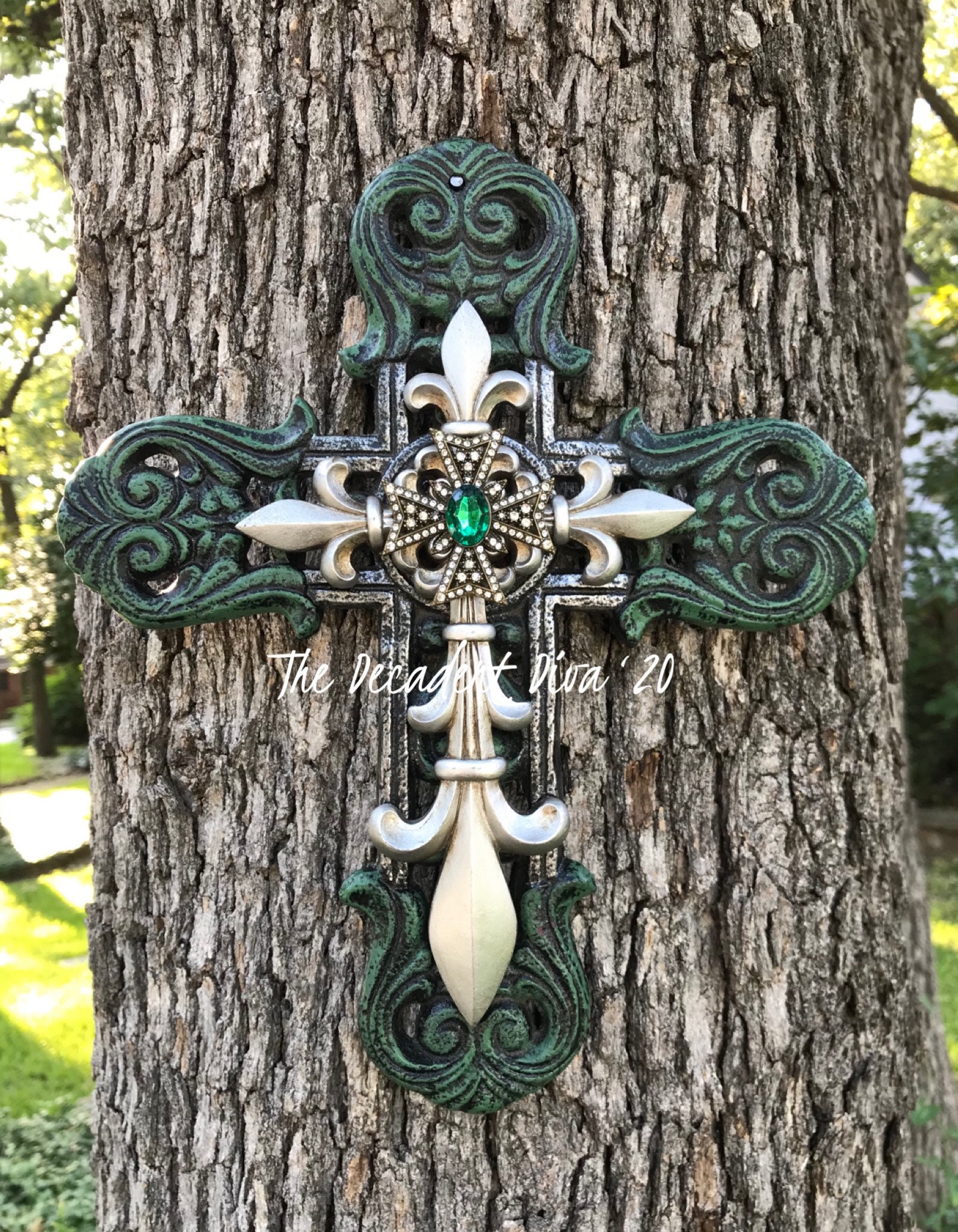 WALL CROSS DECOR Fleur De Lis Wall Decor Wall Crosses for | Etsy