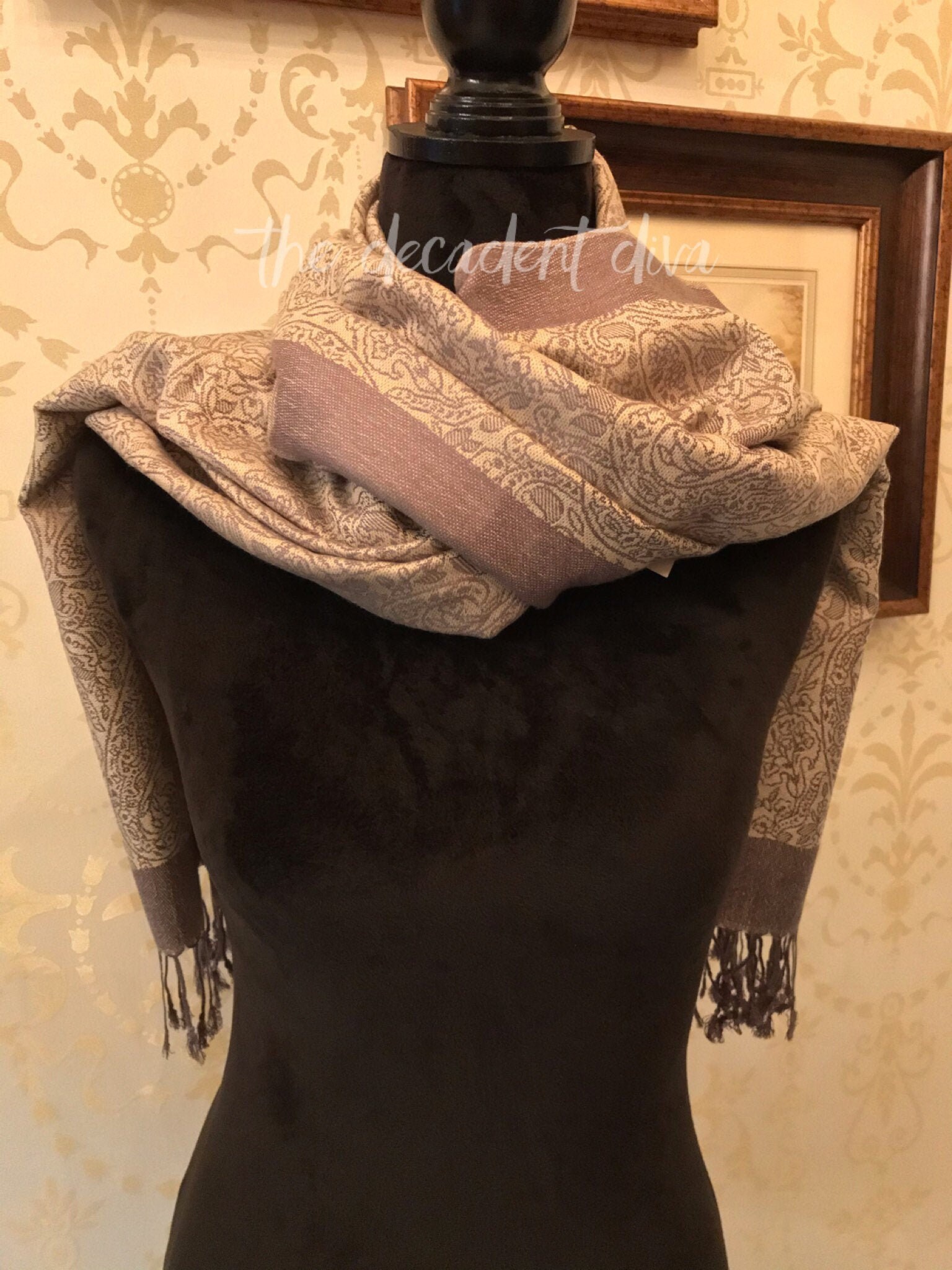 Cashmere, Cashmere Scarf, Cashmere Wrap, Pashmina, Paisley, Anniversary