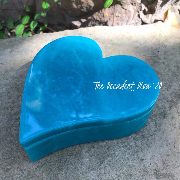 Jewelry Box, Trinket, Table Decor, Italian Alabaster Heart, Paper Weight, Jewelry Tray, Ring Tray, Gifts For,  Her, Wife, Mom, Gift For