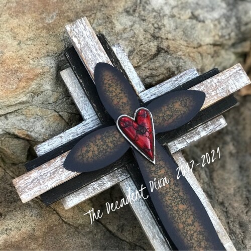 Wood Wall Cross Etsy