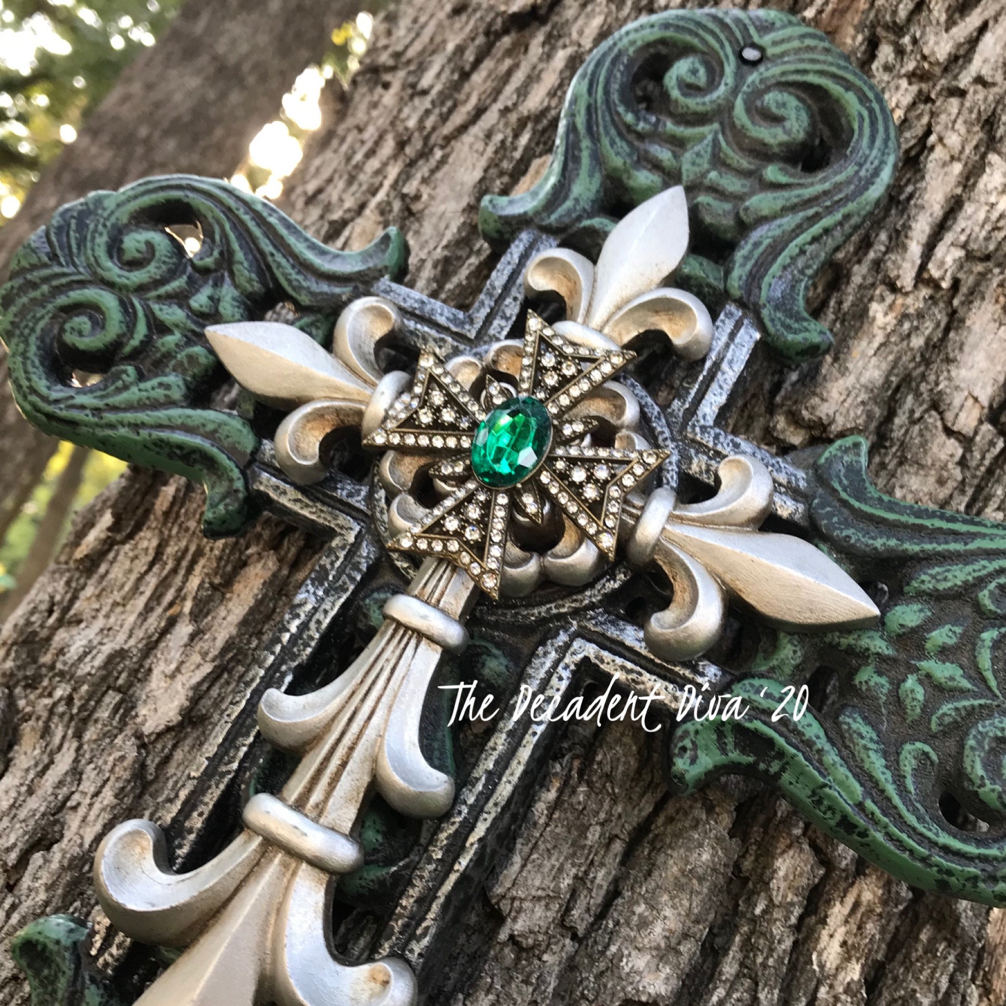 WALL CROSS DECOR Fleur De Lis Wall Decor Wall Crosses for | Etsy