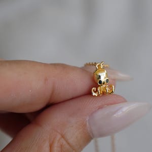 Tiny Gold Octopus Necklace: Minimalist Sea Life Pendant