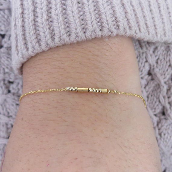 Custom Morse Code Bracelet: Personalized Hidden Message Gift