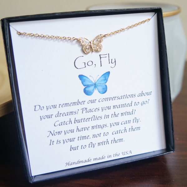 Cadeauset delicate vlinderketting: verguld of verzilverd