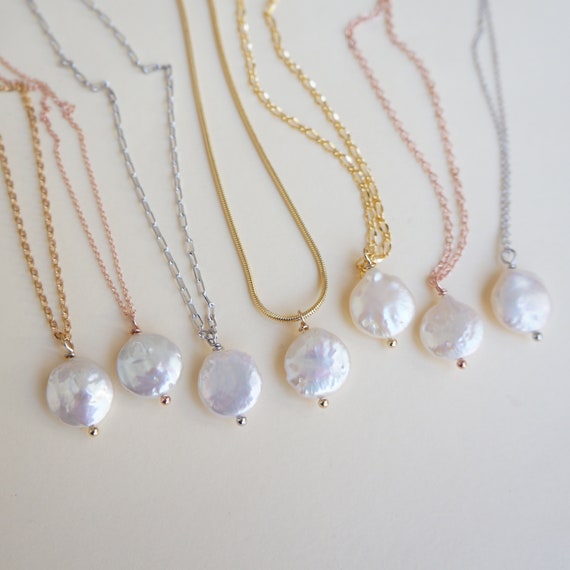 Pearl Necklace Irregular Pearl Pendant 