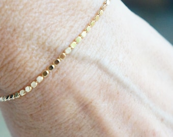 Dainty Bracelet Tiny Bracelet Delicate Bracelet Rose Gold Bridesmaid Gift Layering Bracelet Gold Dot Bracelet Jewelry Gift for Her