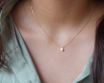 Dainty Necklace DIAMOND Gift for Women Letter Necklace Tiny Diamond  Necklace Initial Necklace Personalized  Letter Necklace Minimalist