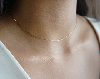 【TATIANA】Daily Slim Snake Chain necklace NZ2421~ネックレス Chanel Silver Tone Rhinestone Snake Necklace - 66mint Fine