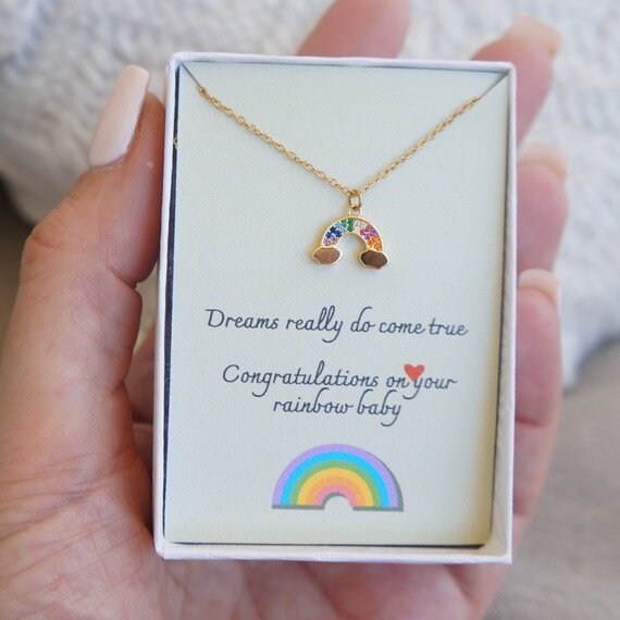 Small sale rainbow necklace