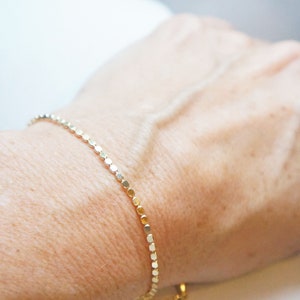 Dainty Bracelet Tiny Bracelet Delicate Bracelet Rose Gold Bridesmaid Gift Layering Bracelet Gold Dot Bracelet Jewelry Gift for Her