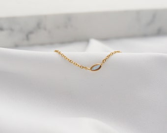 Pulsera con dije de ópalo delicado: pulsera minimalista con capas de oro