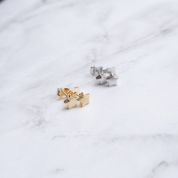 Tiny Star Studs Earrings Gold or Silver Minimalist Earrings Dainty Small Jewelry for Women Small Stud Earrings
