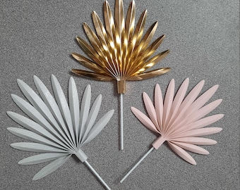 SVG 3D Tropisch Papier Palme Blatt Spears Blatt Blätter in 3 Größen plus Video & PDF Anleitung für Schneidemaschine Neues Design!