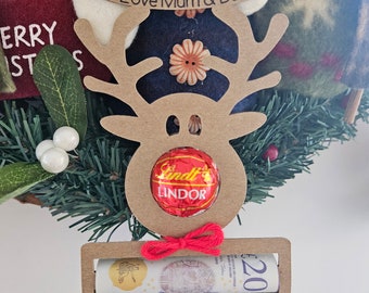 Rentier Schokolade Geldhalter svg download Weihnachtsdekoration Gedeck Lolly Pop Halter Geld Weihnachten Ornament Bargeldhalter Geschenk