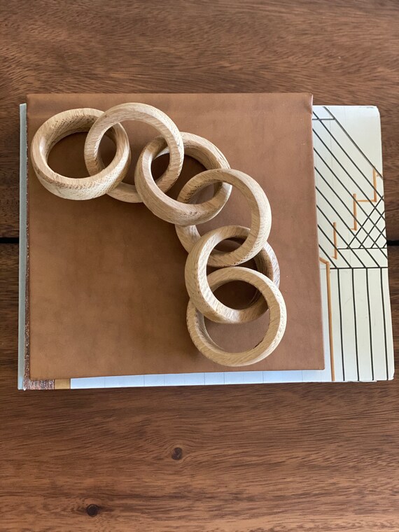 White Oak Wood Chain Link Decor Etsy