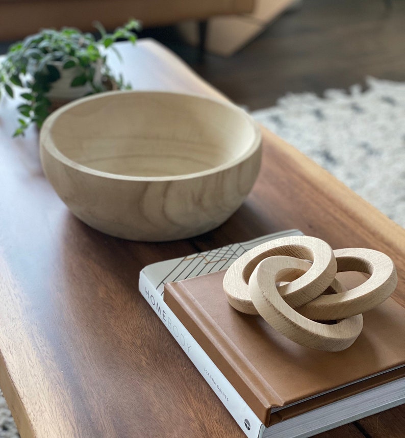 White Oak Wood Chain Links Decorative Wood Knot Decor Etsy