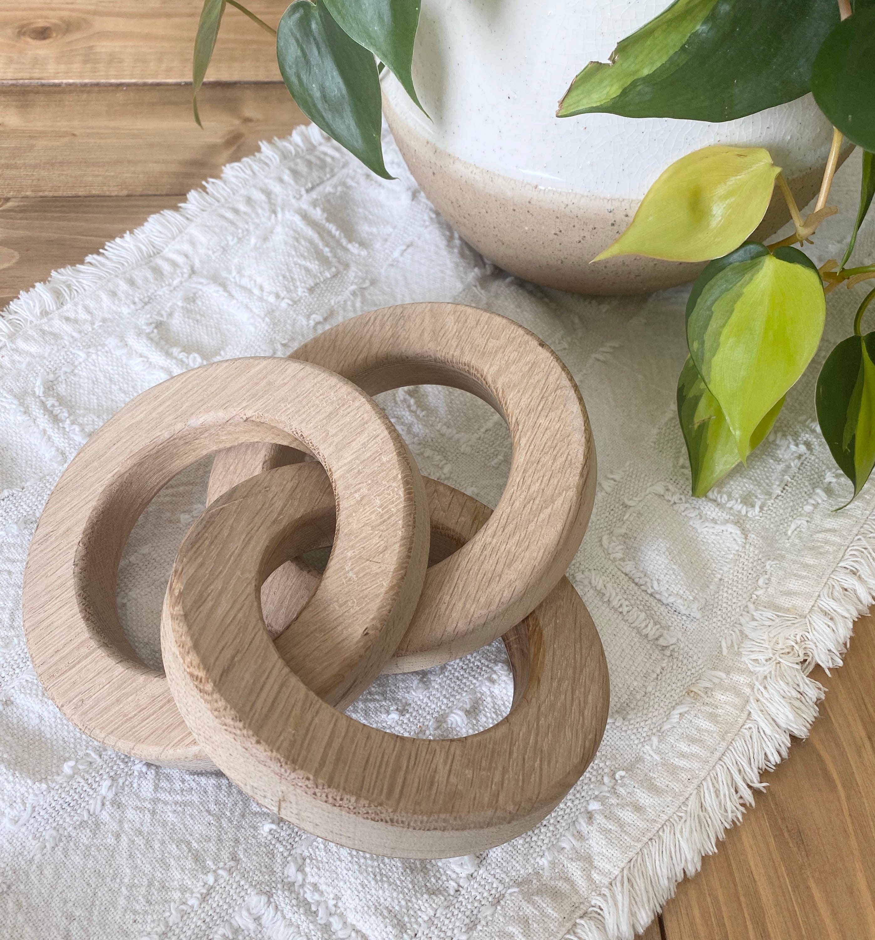 White Oak Wood Knot Wood Links Decor Wooden Knots Wooden Etsy